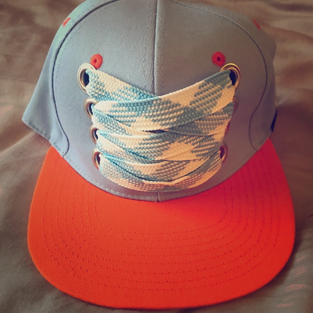 Blue & orange hat